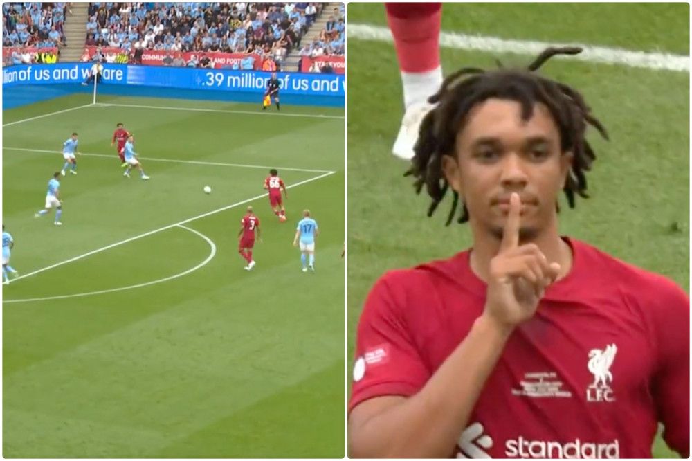 Video: Trent Alexander-Arnold sends a message to critics by sending a stunner for Liverpool and Manchester City to celebrate new season - In the 20th minutes of the official curtain raiser for the new English football season's first English game, Trent Alexander-Arnold opened the show with a statement about Liverpool and Manchester City. - bet, England, football, Liverpool, Manchester City, Right, Salah, tips, Video, win